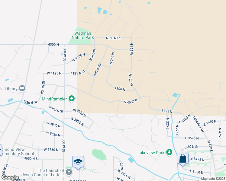map of restaurants, bars, coffee shops, grocery stores, and more near 185 4100 North in Ogden