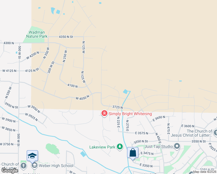 map of restaurants, bars, coffee shops, grocery stores, and more near 162 East 3900 North in North Ogden