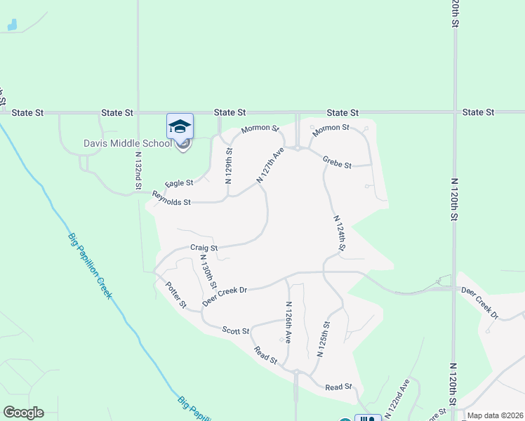 map of restaurants, bars, coffee shops, grocery stores, and more near 7810 N 127th Ave in Omaha