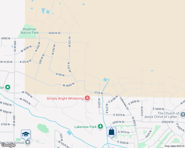 map of restaurants, bars, coffee shops, grocery stores, and more near 140 East 4100 North in North Ogden