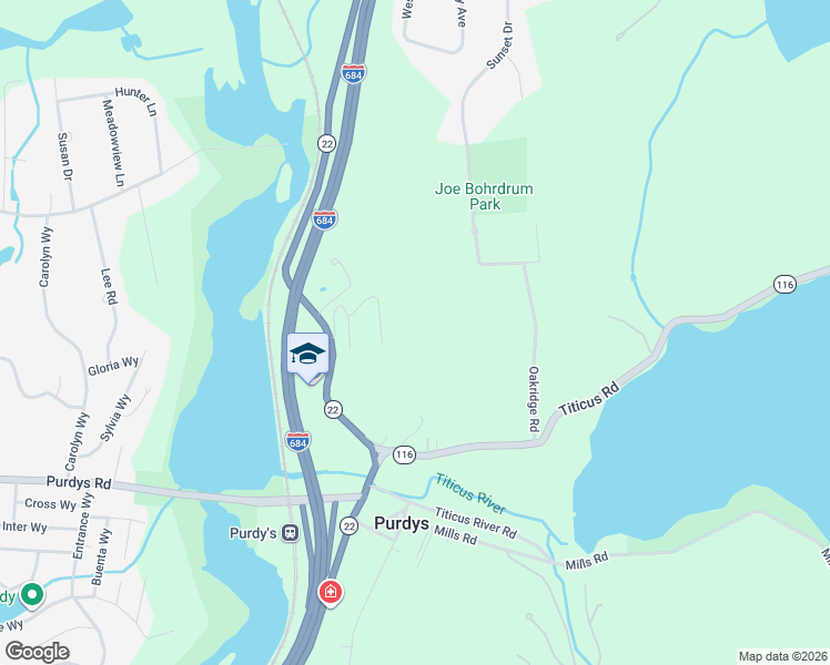 map of restaurants, bars, coffee shops, grocery stores, and more near 539 New York 22 in Purdys