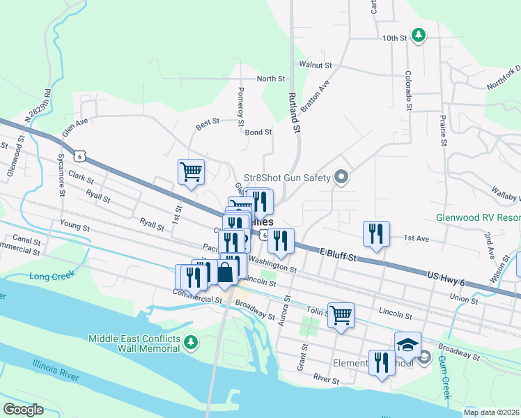 map of restaurants, bars, coffee shops, grocery stores, and more near 640 Rutland Street in Marseilles