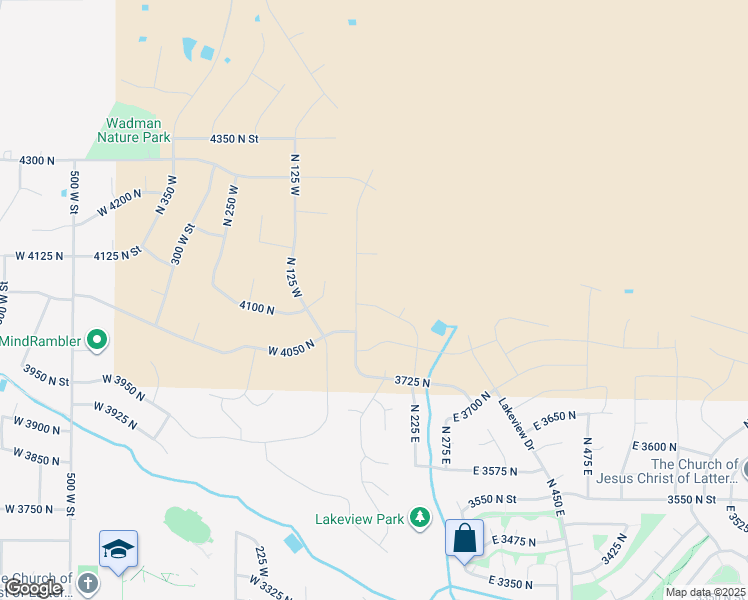 map of restaurants, bars, coffee shops, grocery stores, and more near 124 East 4100 North in North Ogden