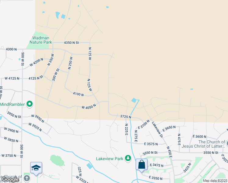 map of restaurants, bars, coffee shops, grocery stores, and more near 124 East 4100 North in North Ogden