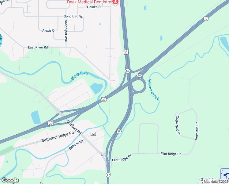map of restaurants, bars, coffee shops, grocery stores, and more near 10855 Butternut Ridge Road in Elyria