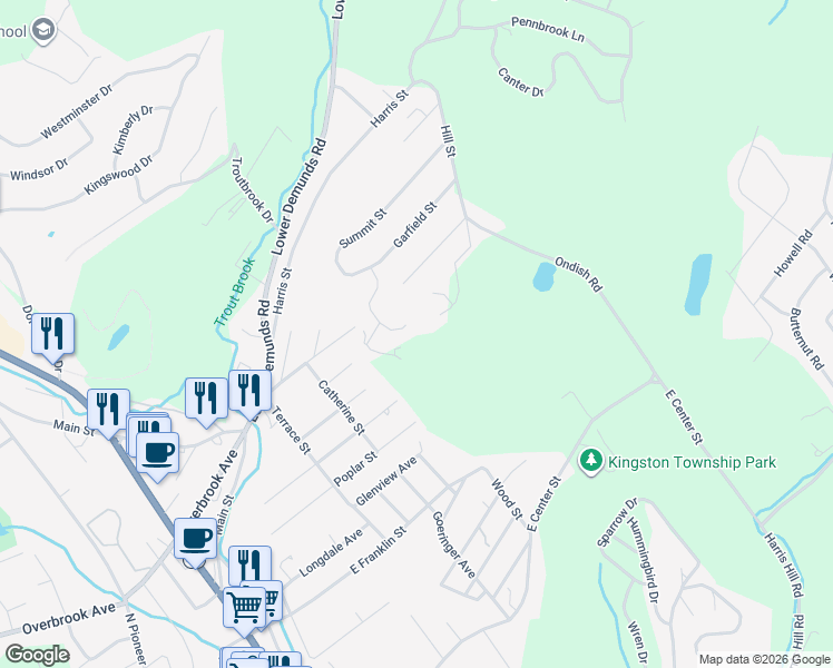 map of restaurants, bars, coffee shops, grocery stores, and more near 214 Emily Lane in Dallas