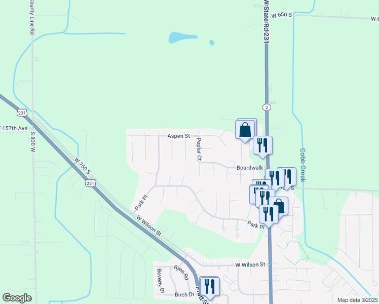 map of restaurants, bars, coffee shops, grocery stores, and more near 115 Beech Court in Hebron