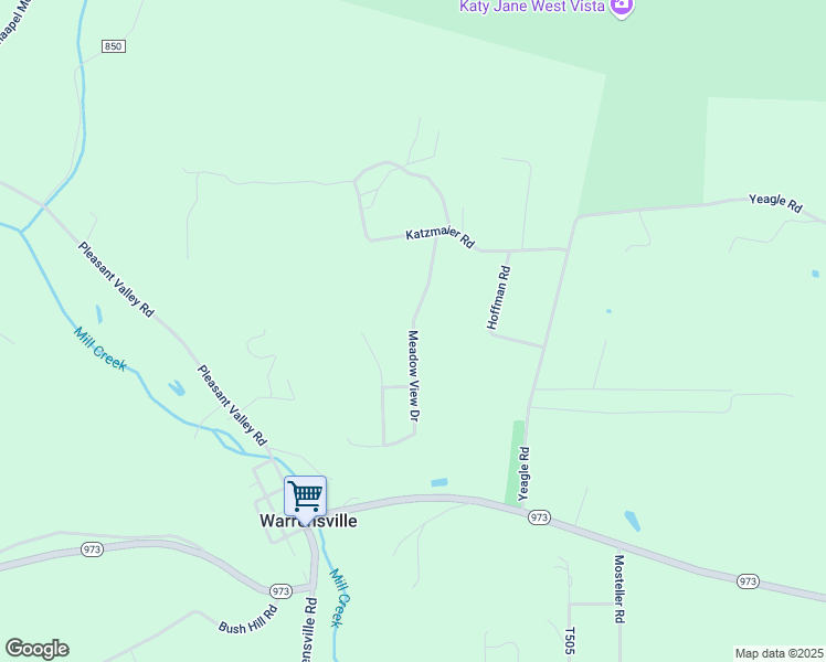 map of restaurants, bars, coffee shops, grocery stores, and more near Meadowview Drive in Montoursville