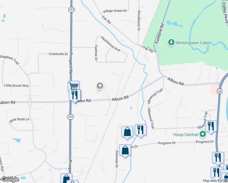 map of restaurants, bars, coffee shops, grocery stores, and more near 20456 Scotch Pine Way in Strongsville