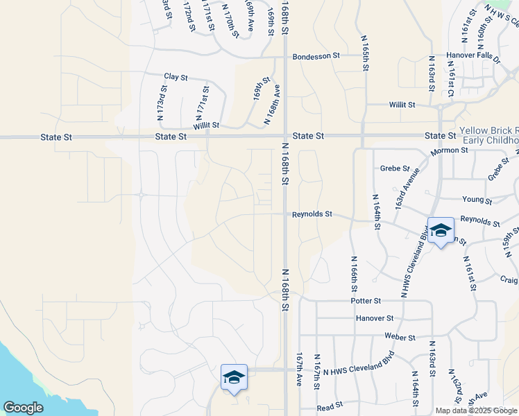 map of restaurants, bars, coffee shops, grocery stores, and more near 7654-8398 North 168th Street in Bennington