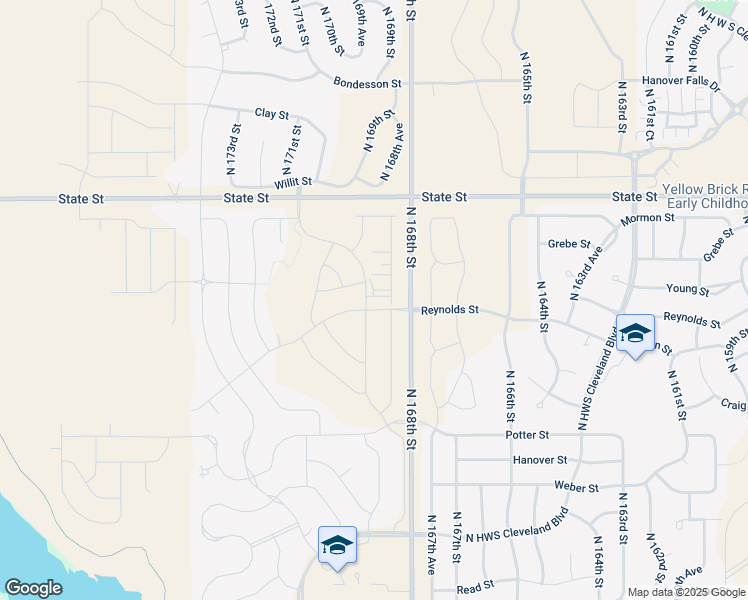 map of restaurants, bars, coffee shops, grocery stores, and more near 16925 Jardine Street in Bennington