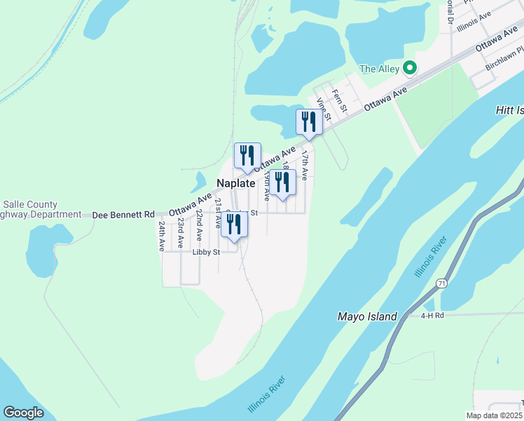 map of restaurants, bars, coffee shops, grocery stores, and more near 223 19th Avenue in Ottawa