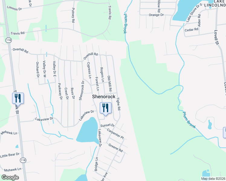 map of restaurants, bars, coffee shops, grocery stores, and more near 28 Old Mill Road in Yorktown Heights