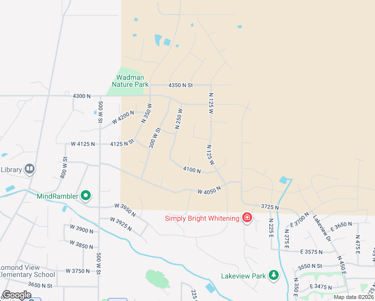 map of restaurants, bars, coffee shops, grocery stores, and more near 4131 North 175 West in Pleasant View