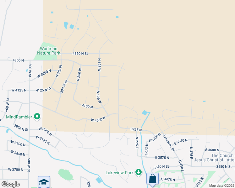 map of restaurants, bars, coffee shops, grocery stores, and more near 4175 North 100 East in North Ogden