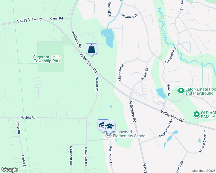 map of restaurants, bars, coffee shops, grocery stores, and more near 11330 Valley View Road in Northfield