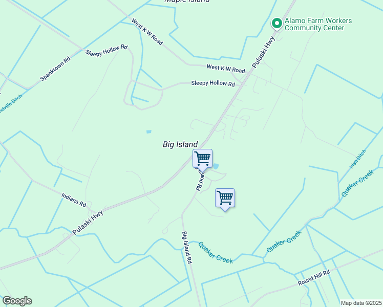 map of restaurants, bars, coffee shops, grocery stores, and more near 837 Pulaski Highway in Goshen
