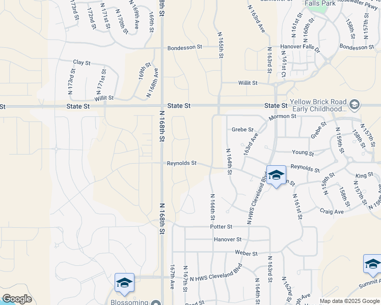 map of restaurants, bars, coffee shops, grocery stores, and more near 8101 North 167th Street in Omaha