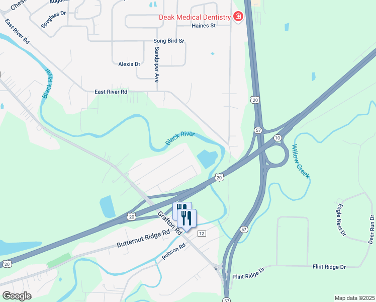 map of restaurants, bars, coffee shops, grocery stores, and more near 179 Jerrol Court in Elyria