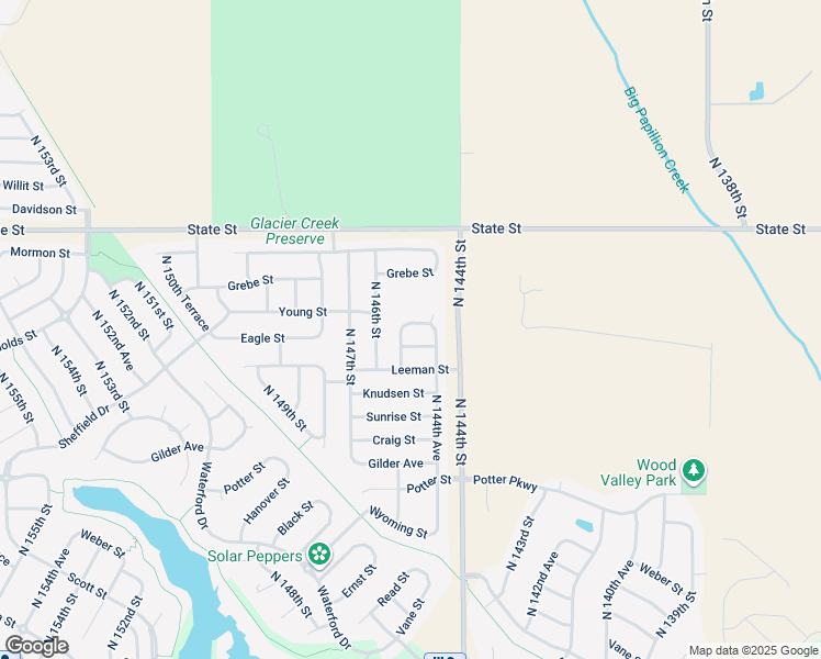 map of restaurants, bars, coffee shops, grocery stores, and more near 16925 Jardine Street in Bennington