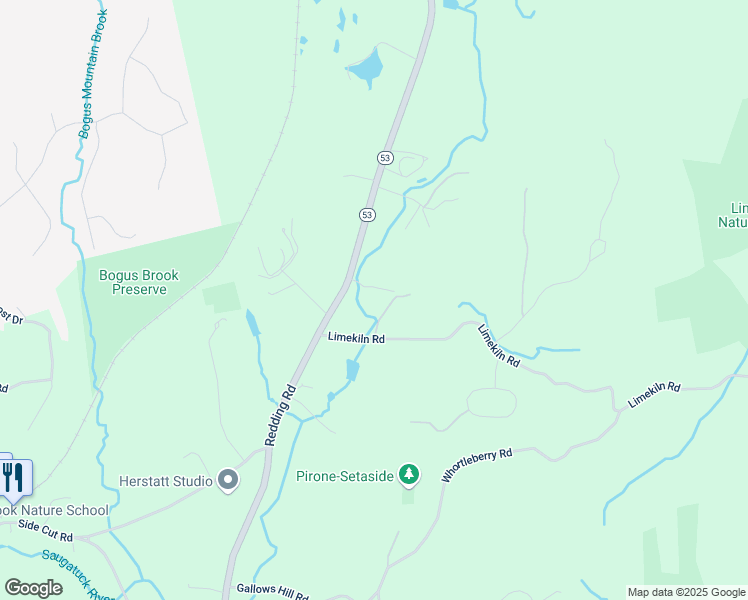 map of restaurants, bars, coffee shops, grocery stores, and more near 718 Redding Road in Redding