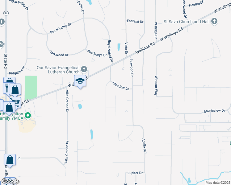 map of restaurants, bars, coffee shops, grocery stores, and more near 10215 North Red Oak in North Royalton