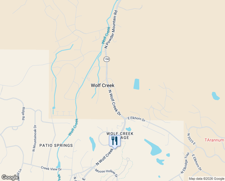 map of restaurants, bars, coffee shops, grocery stores, and more near 4088 North Wolf Ridge Circle in Eden