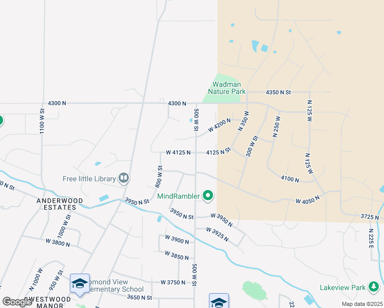 map of restaurants, bars, coffee shops, grocery stores, and more near 573 West 4125 North in Pleasant View