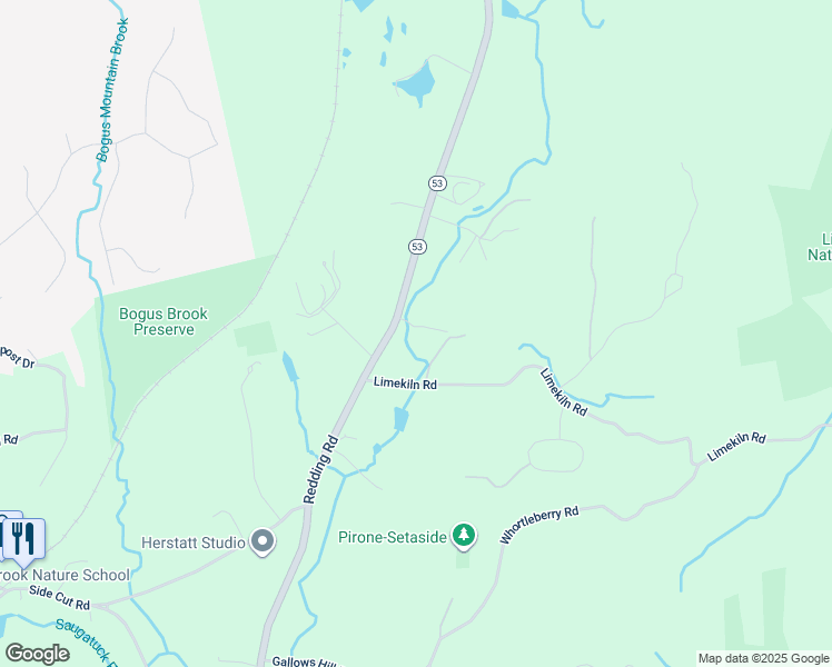 map of restaurants, bars, coffee shops, grocery stores, and more near 718 Redding Road in Redding