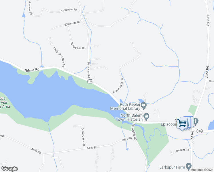 map of restaurants, bars, coffee shops, grocery stores, and more near 254 Titicus Road in North Salem