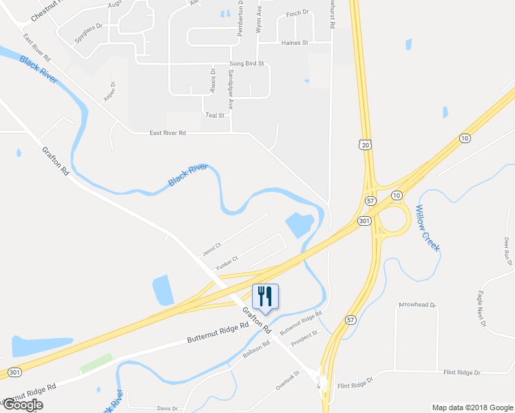 map of restaurants, bars, coffee shops, grocery stores, and more near 170 Jerrol Court in Elyria