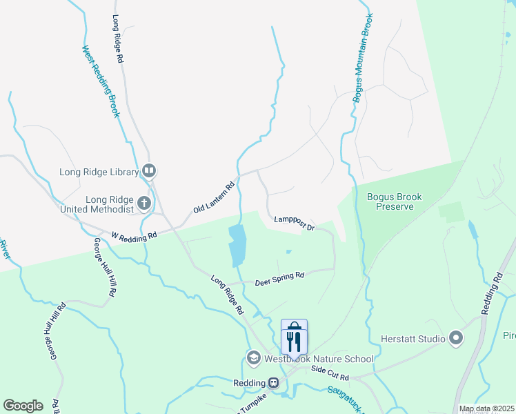 map of restaurants, bars, coffee shops, grocery stores, and more near 4 Lamppost Drive in Redding