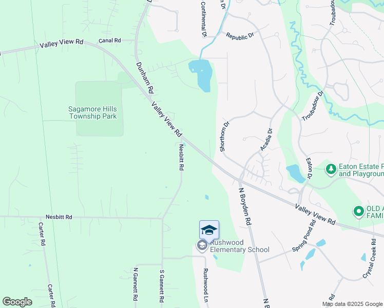 map of restaurants, bars, coffee shops, grocery stores, and more near 11330 Valley View Road in Northfield
