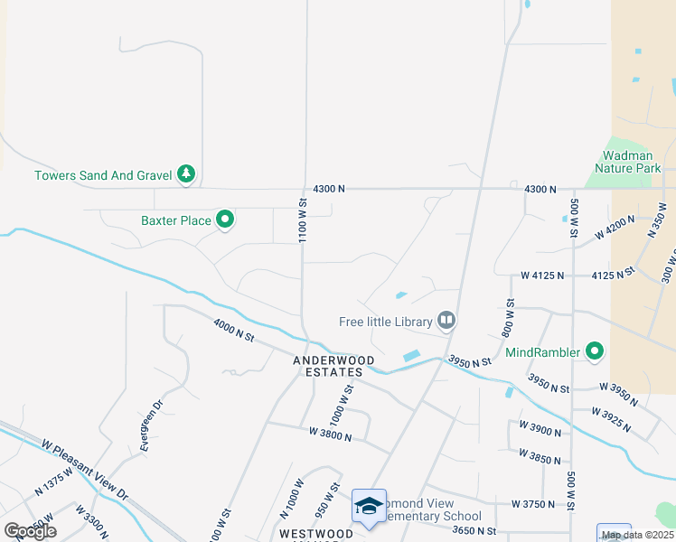 map of restaurants, bars, coffee shops, grocery stores, and more near 1093 Fawn Drive in Pleasant View