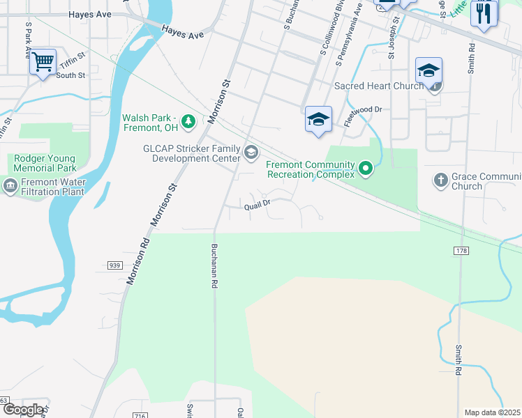 map of restaurants, bars, coffee shops, grocery stores, and more near 846 Eagle Court in Fremont