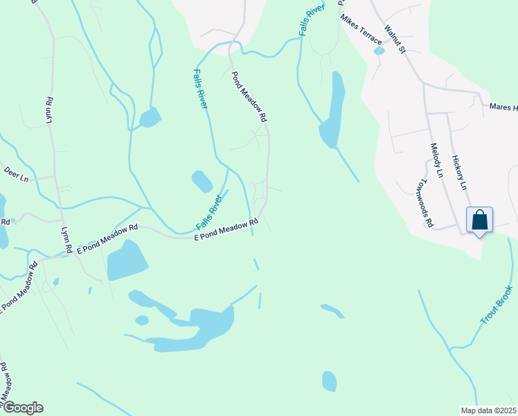 map of restaurants, bars, coffee shops, grocery stores, and more near 100 Pond Meadow Road in Essex