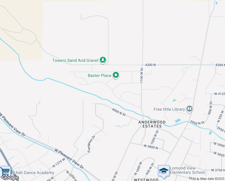 map of restaurants, bars, coffee shops, grocery stores, and more near 1199 West Fallow Way in Pleasant View