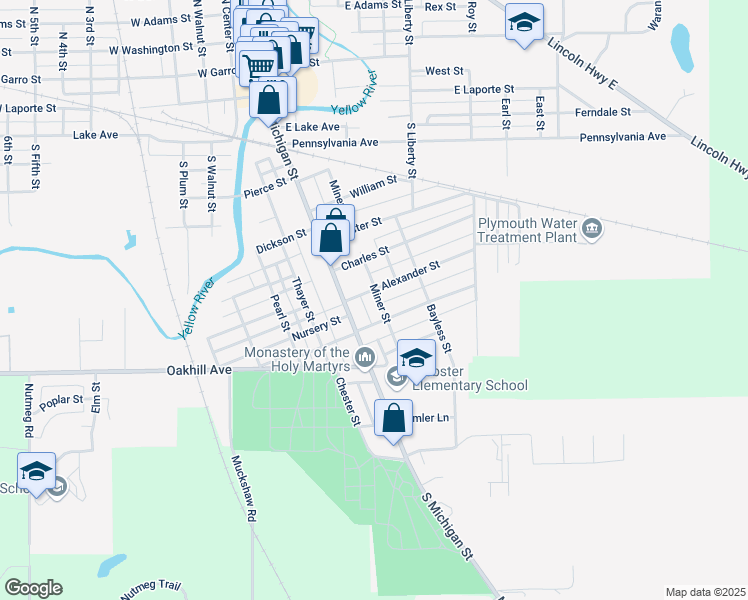 map of restaurants, bars, coffee shops, grocery stores, and more near 201-299 Alexander Street in Plymouth