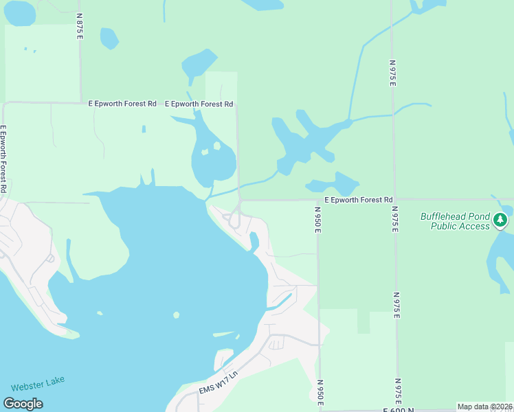 map of restaurants, bars, coffee shops, grocery stores, and more near 9232-9498 East Epworth Forest Road in North Webster