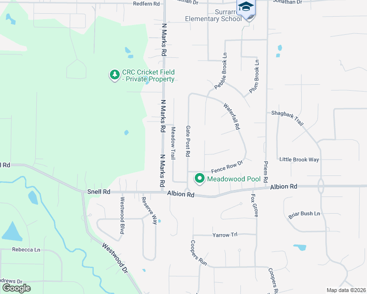 map of restaurants, bars, coffee shops, grocery stores, and more near 10807 Meadow Trail in Strongsville