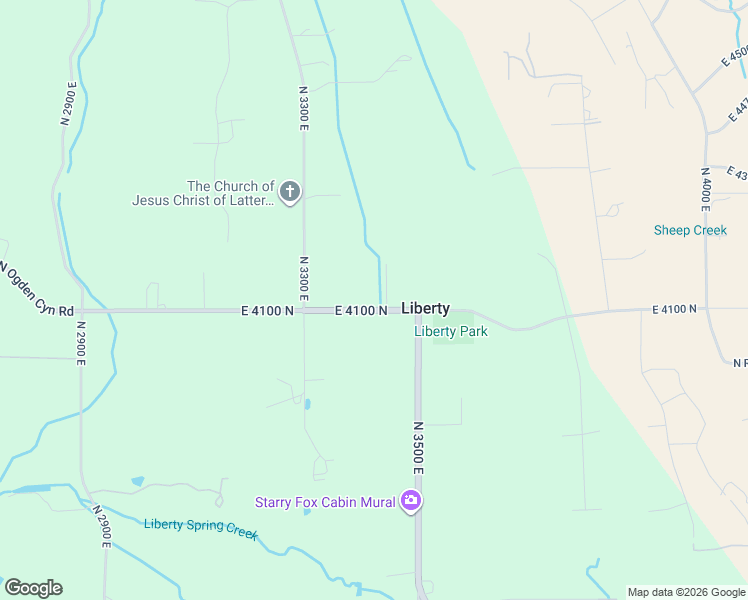 map of restaurants, bars, coffee shops, grocery stores, and more near 3440 East 4100 North in Eden