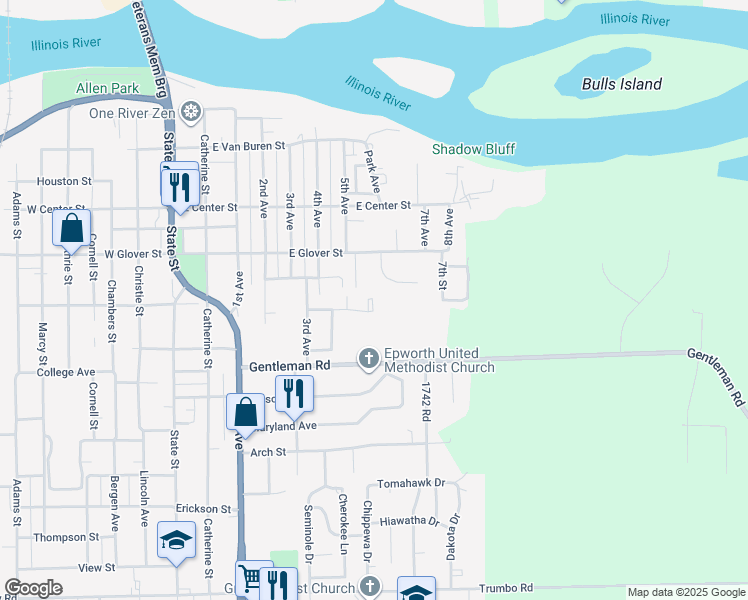 map of restaurants, bars, coffee shops, grocery stores, and more near 657 Grover Avenue in Ottawa
