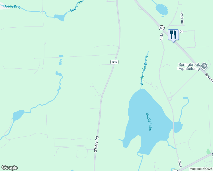 map of restaurants, bars, coffee shops, grocery stores, and more near State Route 2019 in Lackawanna