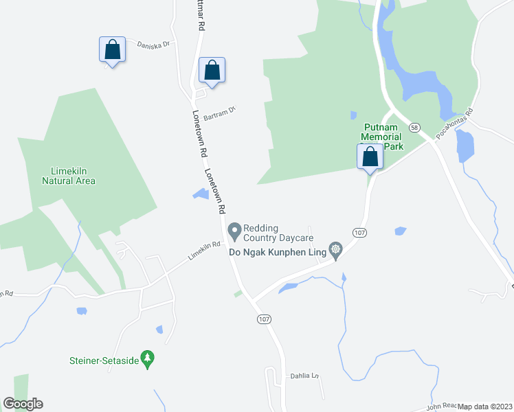 map of restaurants, bars, coffee shops, grocery stores, and more near 194 Lonetown Road in Redding
