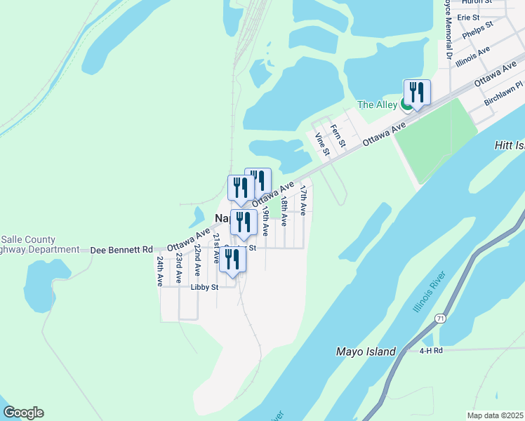 map of restaurants, bars, coffee shops, grocery stores, and more near 113 19th Avenue in Ottawa