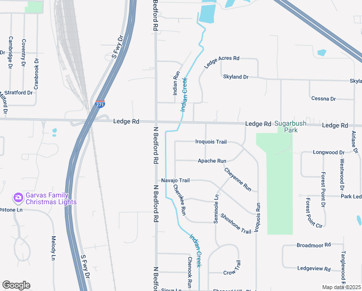 map of restaurants, bars, coffee shops, grocery stores, and more near 9175 Cherokee Run in Macedonia