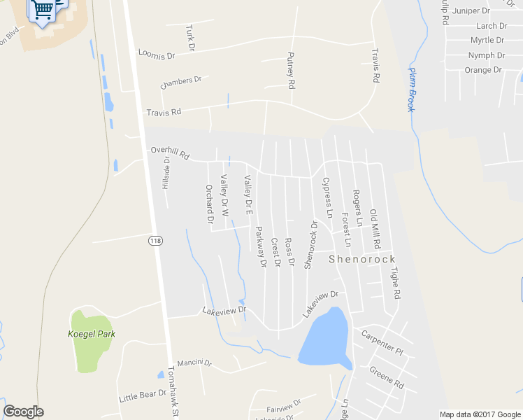 map of restaurants, bars, coffee shops, grocery stores, and more near 34 Parkway Drive in Yorktown Heights