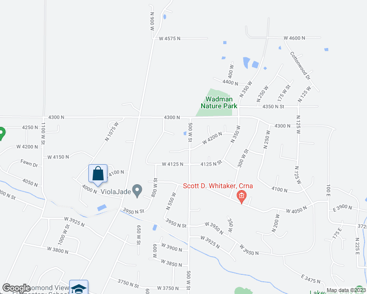 map of restaurants, bars, coffee shops, grocery stores, and more near 504 West 4200 North in Pleasant View