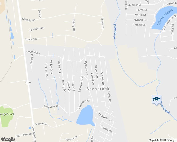 map of restaurants, bars, coffee shops, grocery stores, and more near 34 Cypress Lane in Yorktown Heights