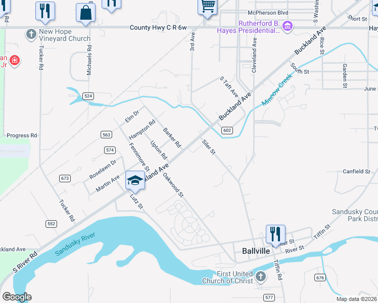 map of restaurants, bars, coffee shops, grocery stores, and more near 1725 Buckland Avenue in Fremont
